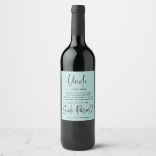 Will you be my Guide Parent Photo  Wine Label