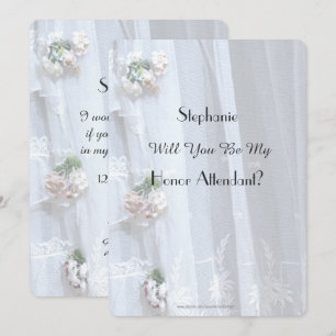 Will You Be My Honour Attendant Vintage Lace Invitation