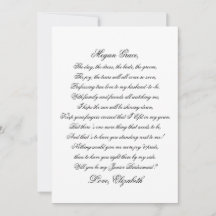 Will You Be My Junior Birdesmaid Script Poem Card