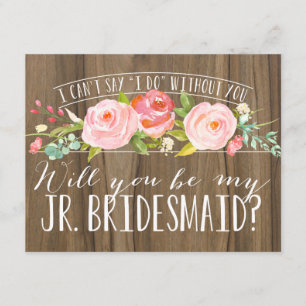 Will You Be My Junior Bridesmaid Bridesmaid Invitation