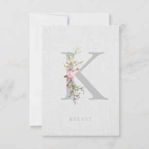 Will You Be My Junior Bridesmaid Delicate Initial