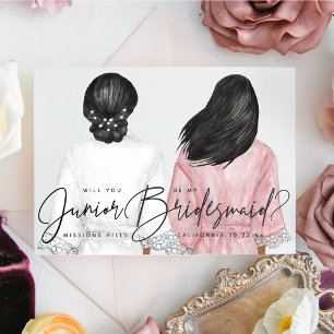 Will You Be My Junior Bridesmaid? Girls in Robes Invitation