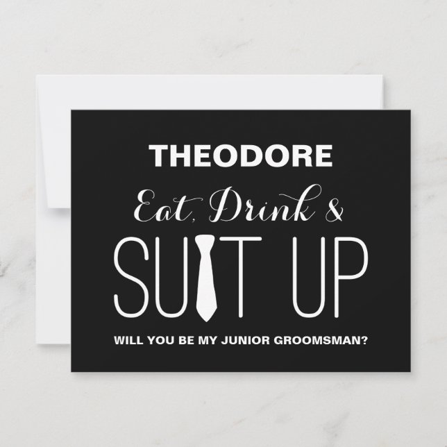Will you be my Junior Groomsman ? | Groomsmen Invitation (Front)
