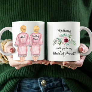 Will you be my Maid Honour? Girls In Robes Coffee  Coffee Mug