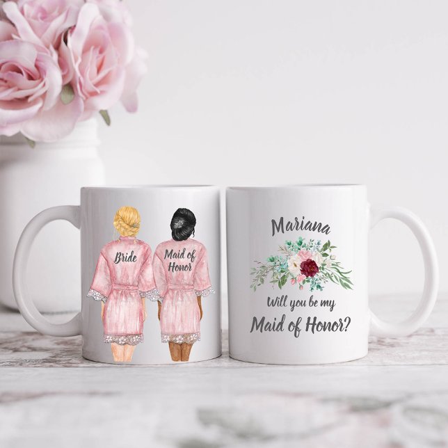 Will you be my Maid Honour? Girls In Robes Coffee Mug (Creator Uploaded)