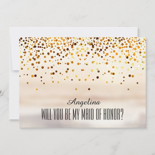 Will you be my MAID OF HONOR? Invitation (Front)
