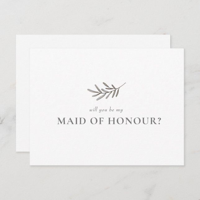 Will you be my maid of honor Invitation Postcard (Front/Back)