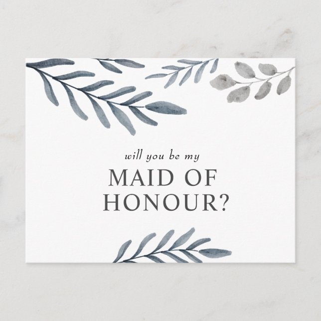Will you be my maid of honor Invitation Postcard (Front)