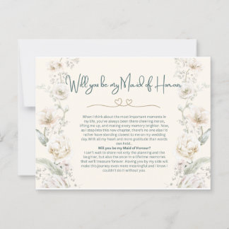 Will You Be My Maid of Honor? | Proposal Postcard