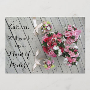 Will You Be My Maid of Honour 5' x 7" Invitation