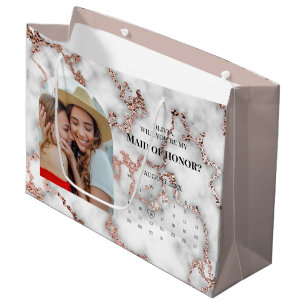 Will You Be My Maid Of Honour? August Proposal Large Gift Bag