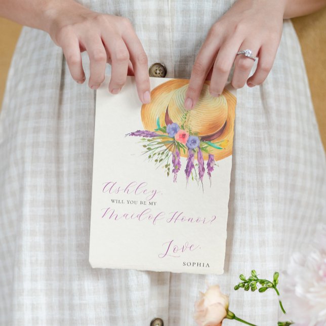 Will you be my maid of honour boho proposal  invitation (Creator Uploaded)