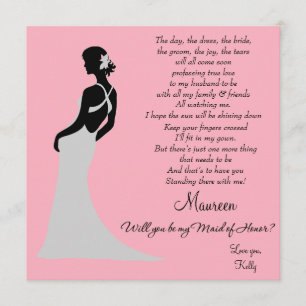 Will you be my Maid of Honour? Card