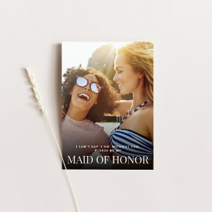 Will You Be My Maid of Honour Card with Photo