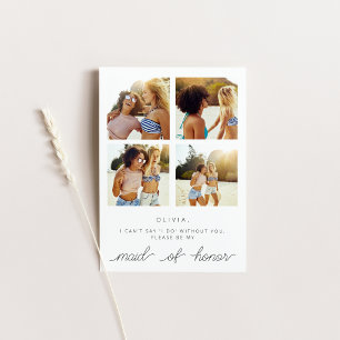 Will You Be My Maid of Honour Card with Photos