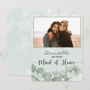 Will You Be My Maid of Honour Eucalyptus
