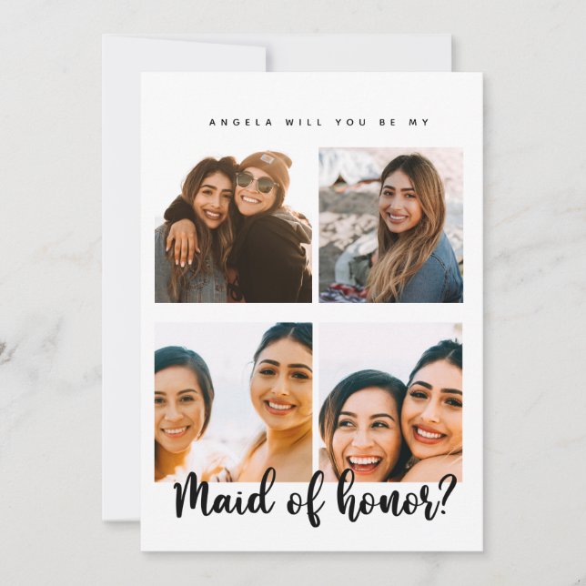 Will you be my maid of honour Flat Card (Front)