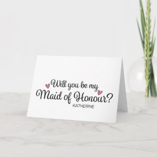 Will You Be My Maid of Honour From Bride Asking Card