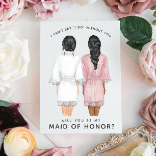 Will You Be My Maid of Honour? Girls in Robes card
