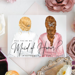 Will you be my Maid of Honour? Girls in Robes Invitation