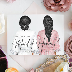 Will you be my Maid of Honour? Girls in Robes Invitation