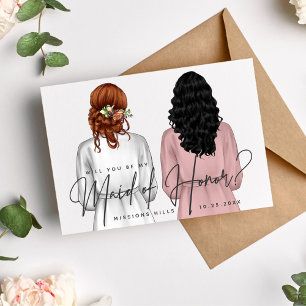Will You Be My Maid of Honour? Girls in Robes V2 I Invitation