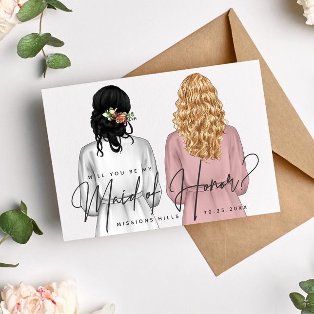 Will You Be My Maid of Honour? Girls in Robes V2 I Invitation (Creator Uploaded)
