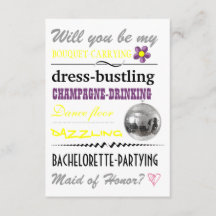 "Will you be my Maid of Honour?"