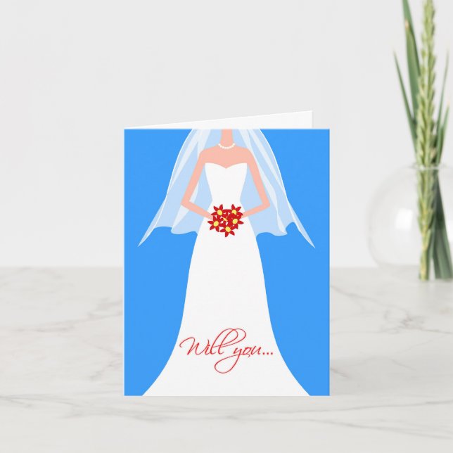 Will You Be My Maid of Honour? Invitation (Front)