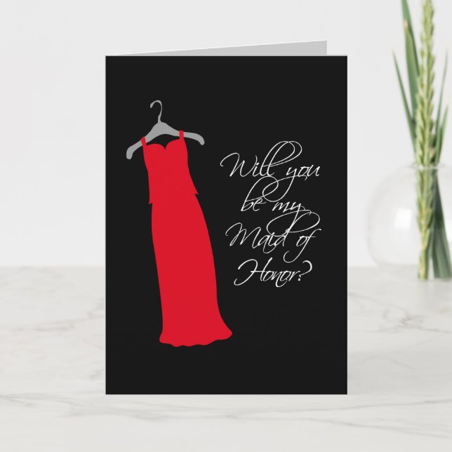 "Will you be my Maid of Honour?" Invitation (Front)
