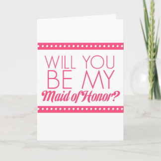Will You Be My Maid of Honour? Invitation
