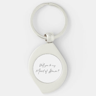 Will you be my Maid of Honour? MOH Proposal Key Ring