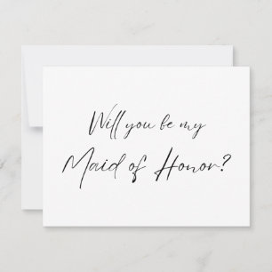 Will you be my Maid of Honour? MOH Proposal RSVP Card
