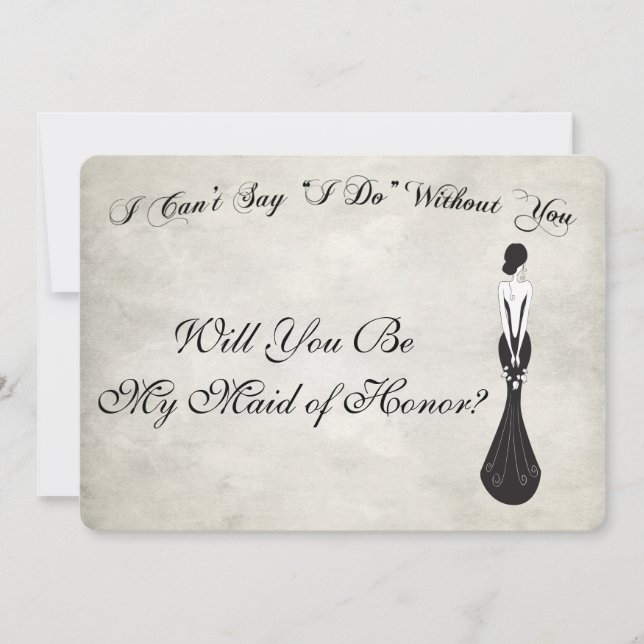 Will You Be My Maid of Honour Personalised Card (Front)