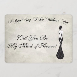 Will You Be My Maid of Honour Personalised Card