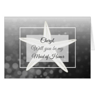 Will you be my Maid of Honour Personalised Card