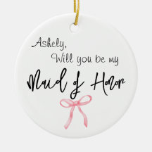Will You Be My Maid of Honour Photo Bow