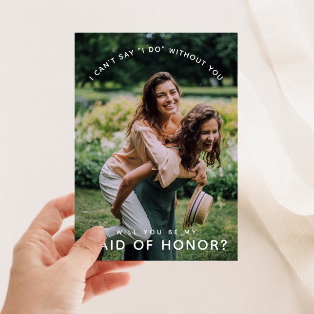 Will You Be My Maid of Honour? Photo Invitation (Creator Uploaded)