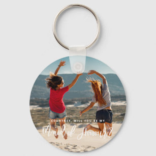 Will You be my Maid of Honour Photo Keyring