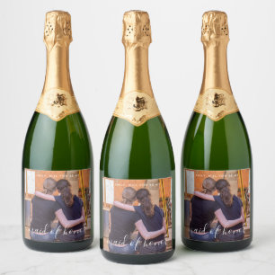 Will You Be My Maid of Honour Photo  Sparkling Wine Label