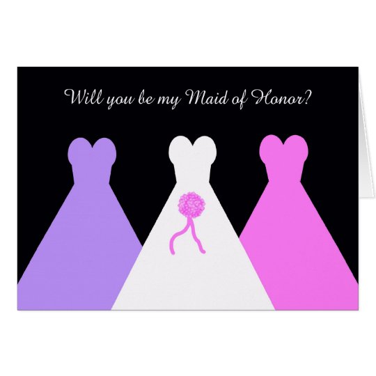 Will You Be My Maid of Honour Poem Card