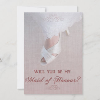 Will You Be My Maid of Honour? Pretty in Pink! Invitation