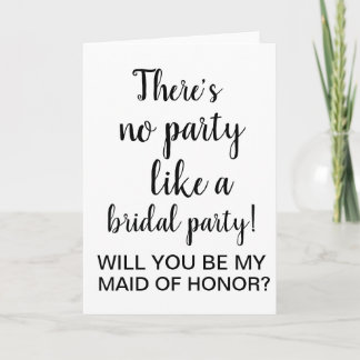 will you be my maid of honour proposal bridesmaid invitation
