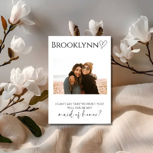 Will You Be My Maid of Honour Proposal Card