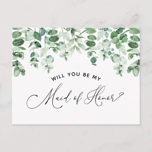 Will You be My Maid of Honour Proposal Card (Front)
