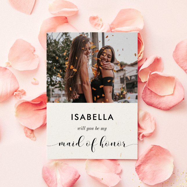 Will you be my Maid of honour proposal photo card (Creator Uploaded)