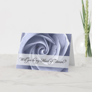 will you be my maid of honour? : rose invitation