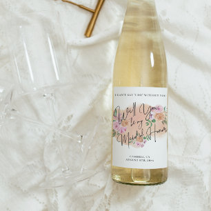 Will You Be My Maid of Honour? Wine Label