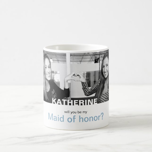 Will You Be My Maid of Honour Your Own Photo Mug (Center)