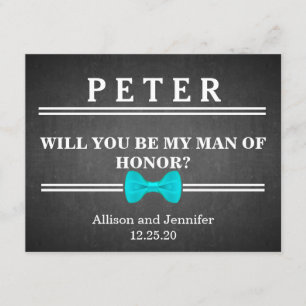 Will you be my Man of Honour? Personalised Invitation